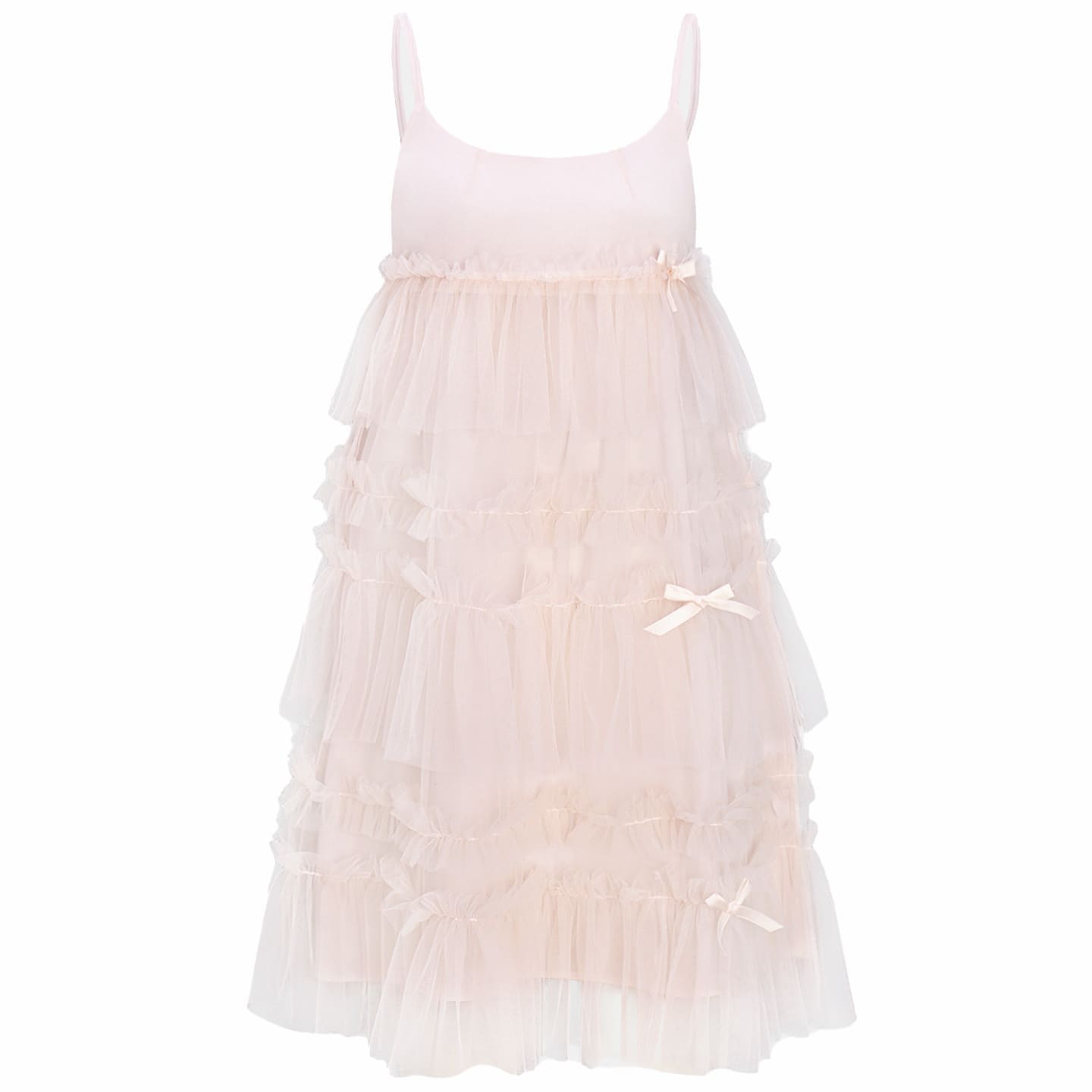 Princess Ribbon Tiered Tulle Dress