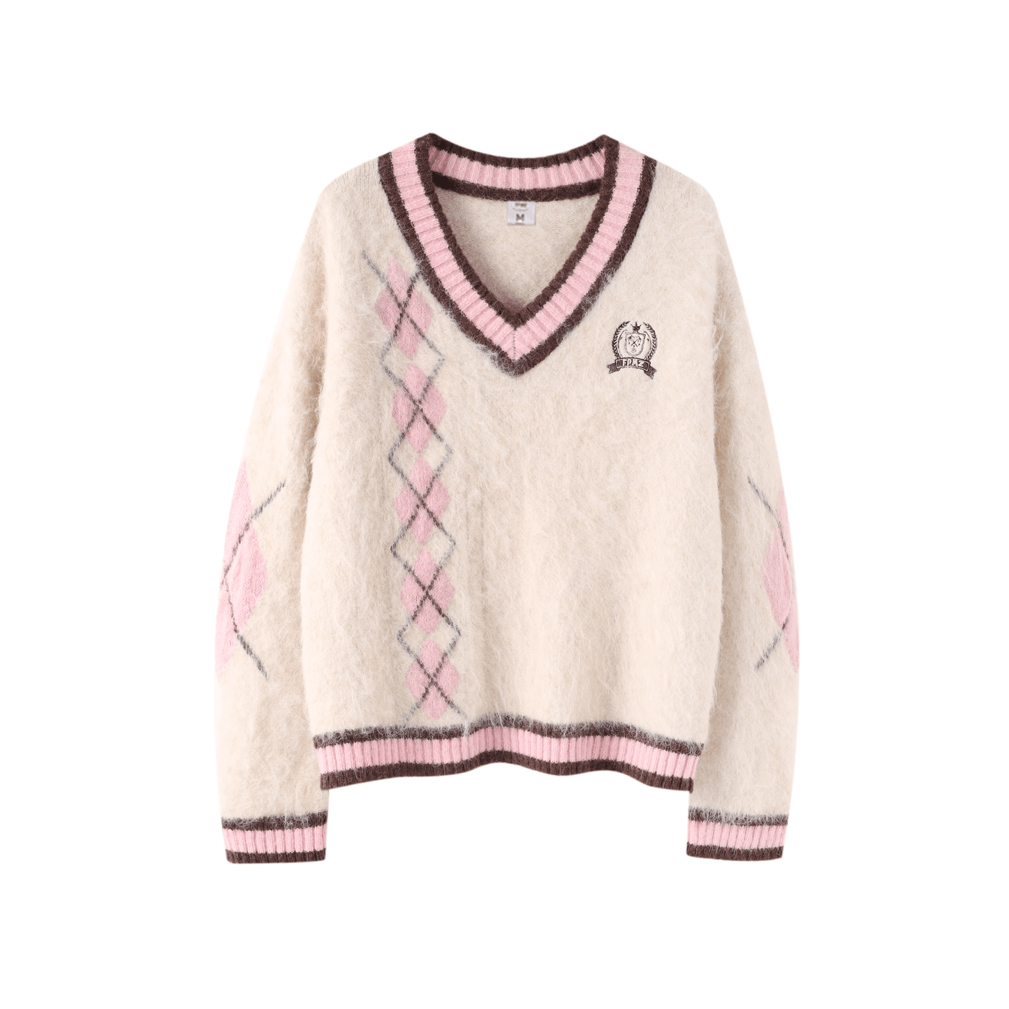 Fluffy Argyle Mood Knit(全3色)