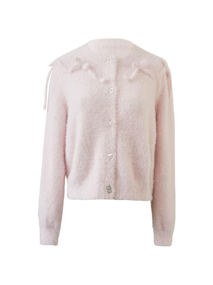 Fluffy Ribbon Bijou Cardigan