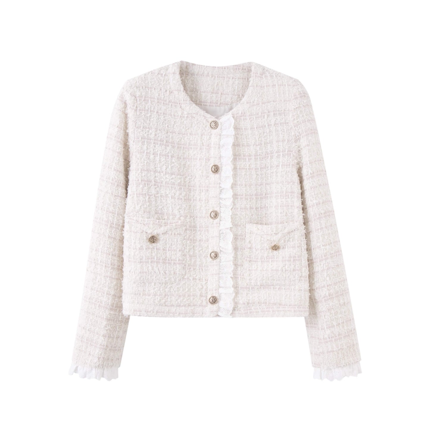 Fluffy Lace Tweed Jacket