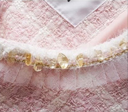 Cotton Candy Check Tweed Jacket