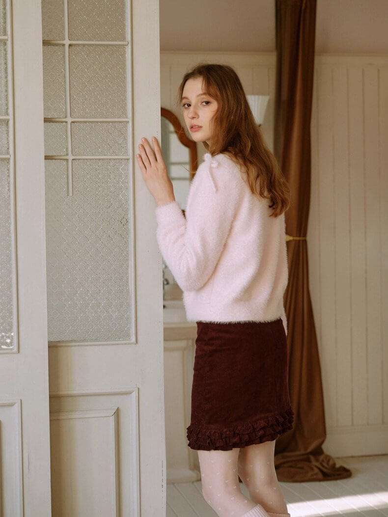 Fluffy Ribbon Bijou Cardigan
