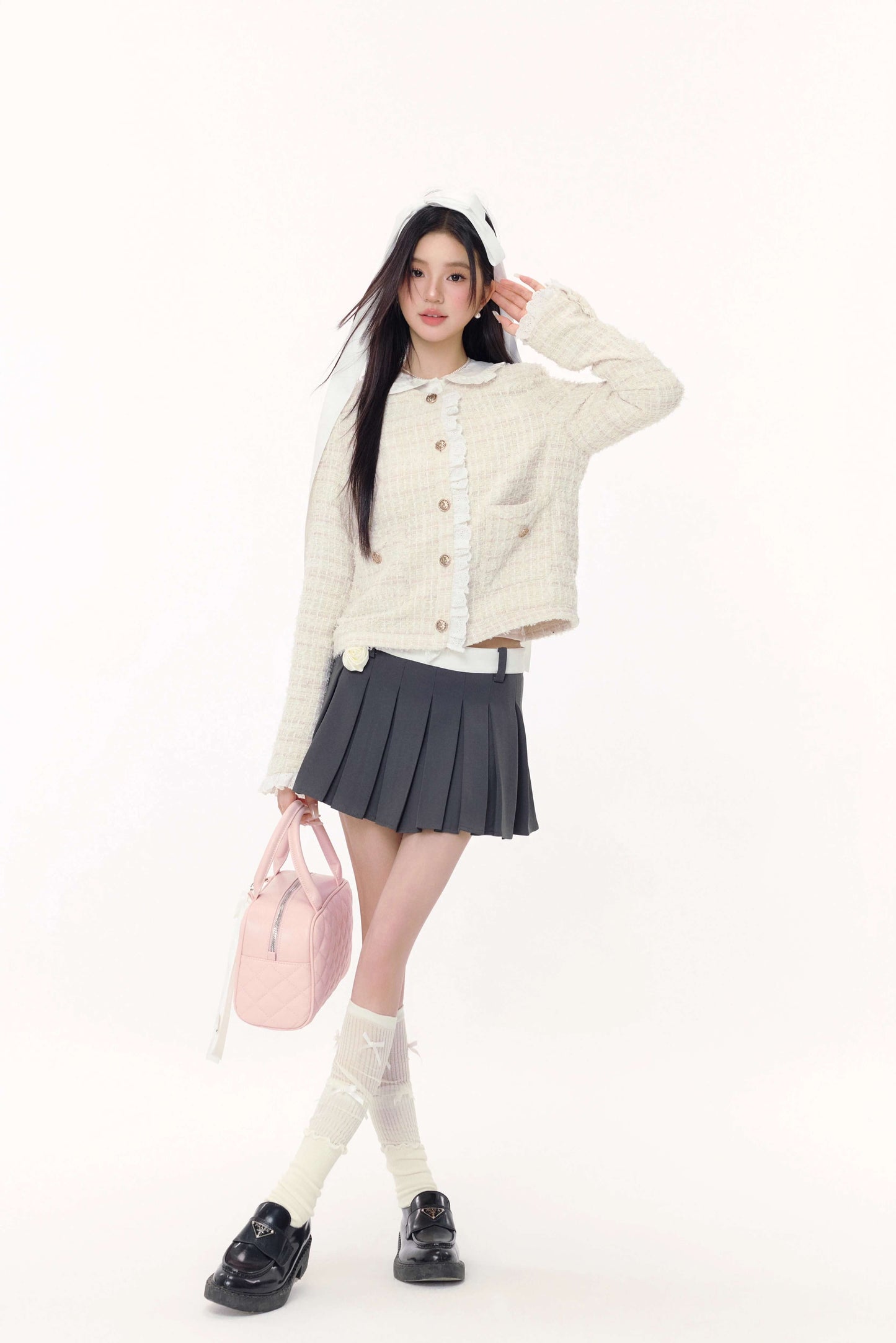 Fluffy Lace Tweed Jacket