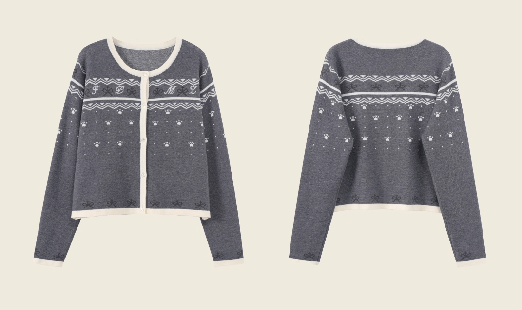 Sweet Paws Nordic Knit Cardigan