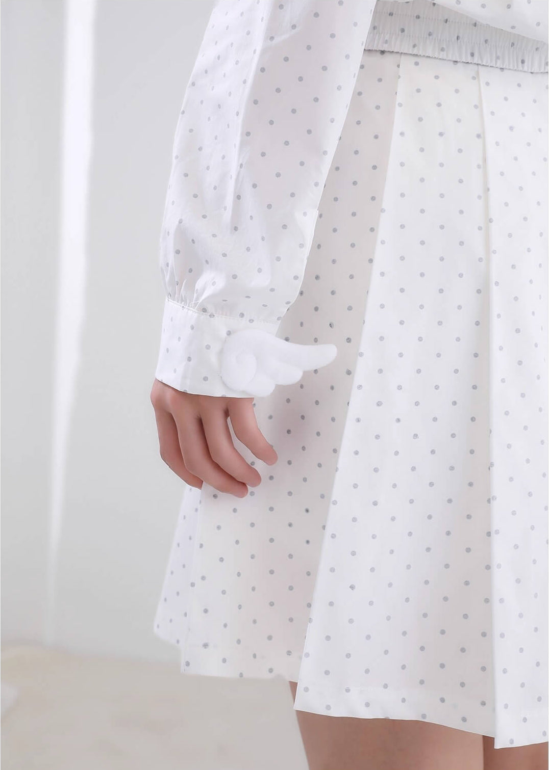 Dot Ribbon Sailor Mini Skirt