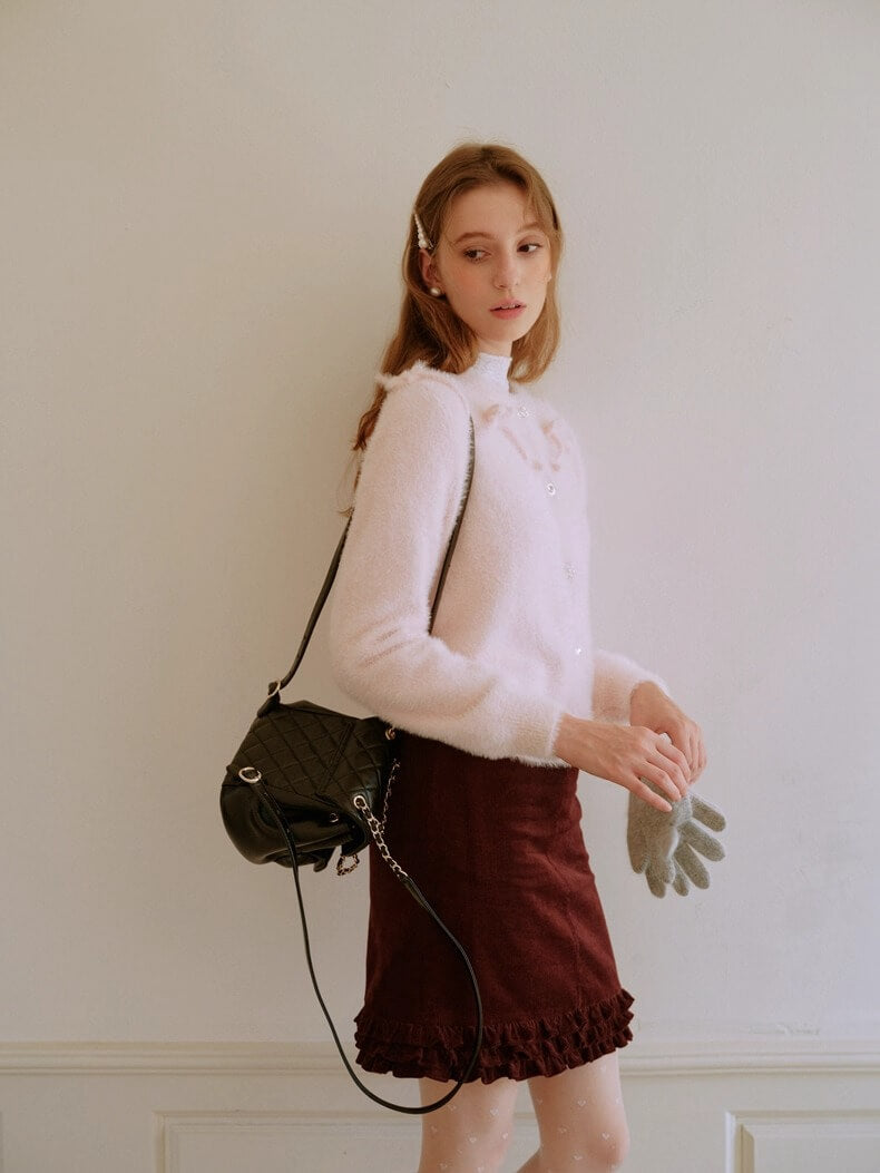 Fluffy Ribbon Bijou Cardigan