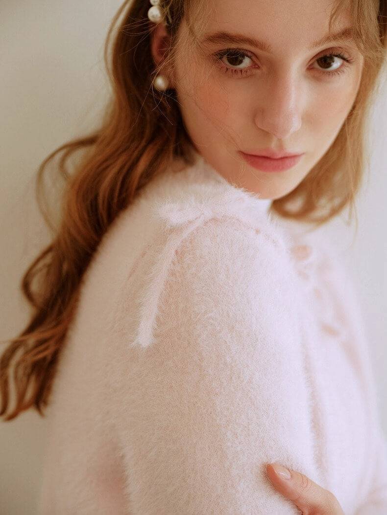 Fluffy Ribbon Bijou Cardigan
