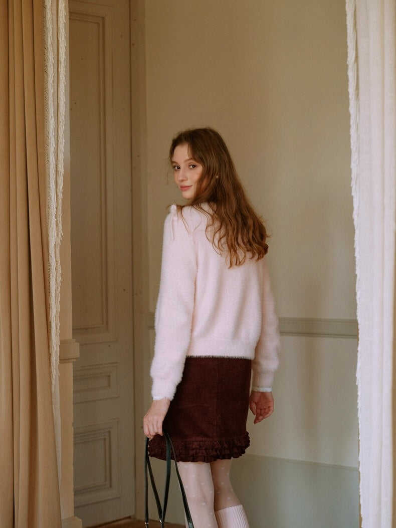 Fluffy Ribbon Bijou Cardigan