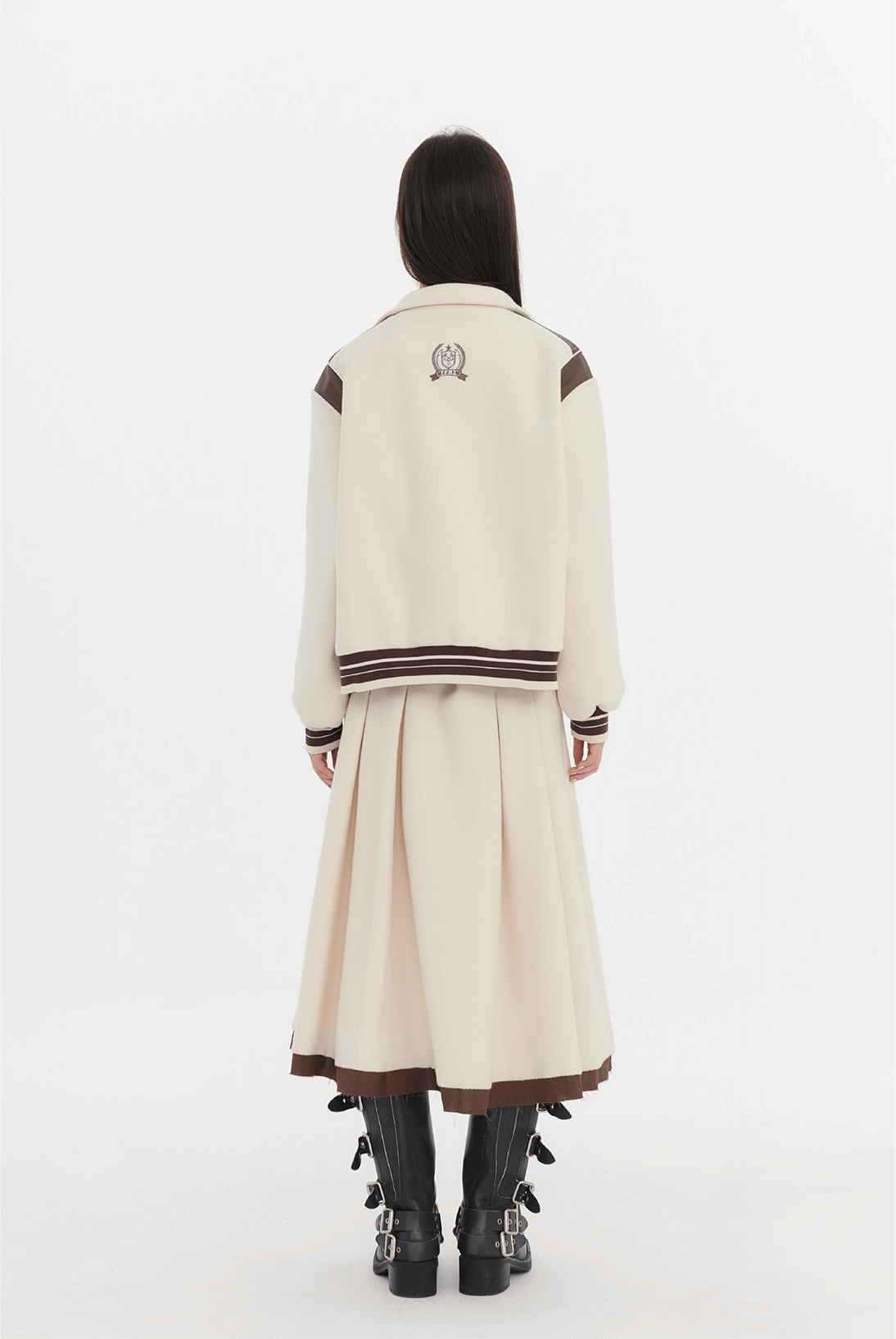 Twinkle Line Collar Sweet Skirt(全2色)