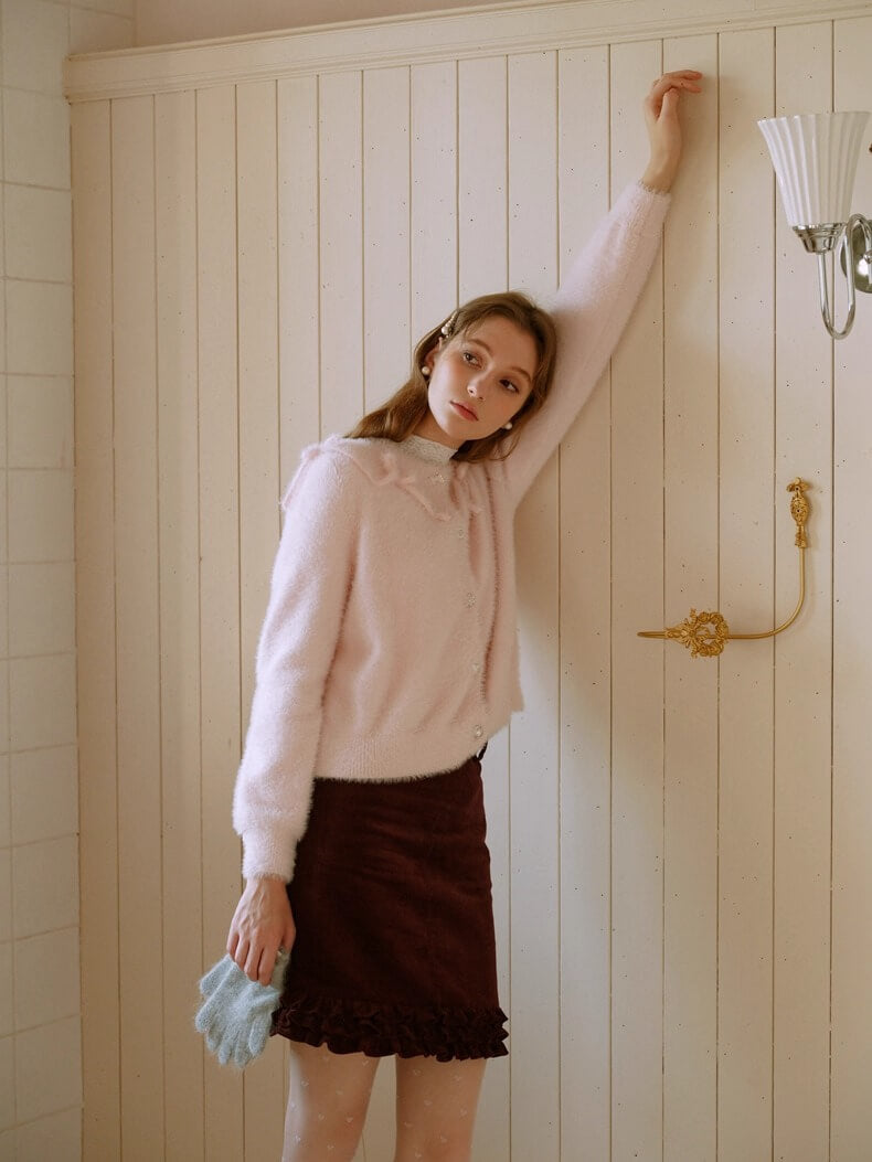 Fluffy Ribbon Bijou Cardigan