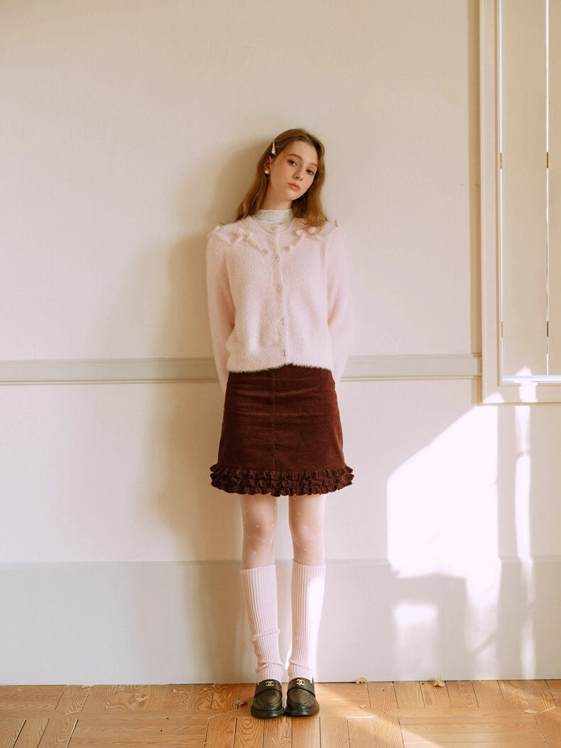 Fluffy Ribbon Bijou Cardigan