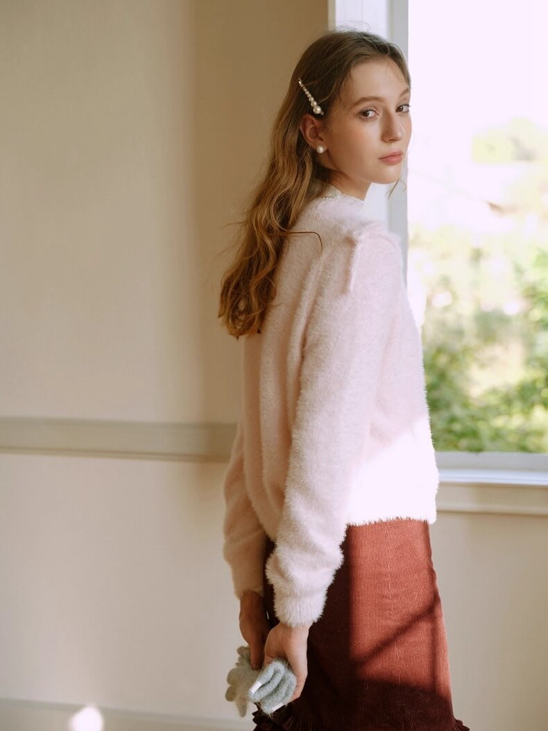 Fluffy Ribbon Bijou Cardigan
