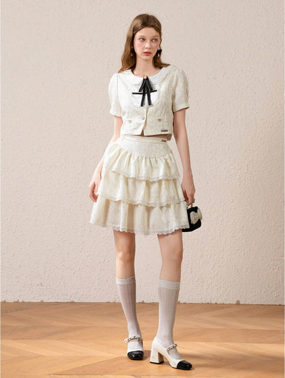 Ribbon Collar Lace Frill Setup