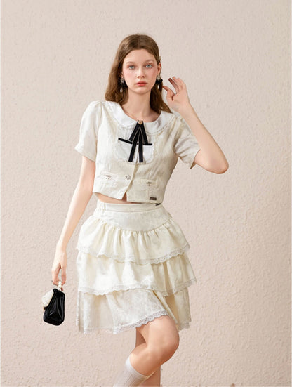 Ribbon Collar Lace Frill Setup