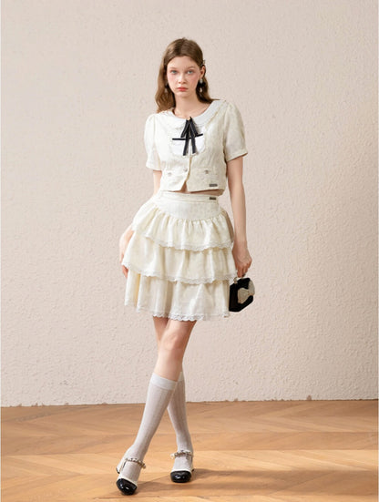 Ribbon Collar Lace Frill Setup