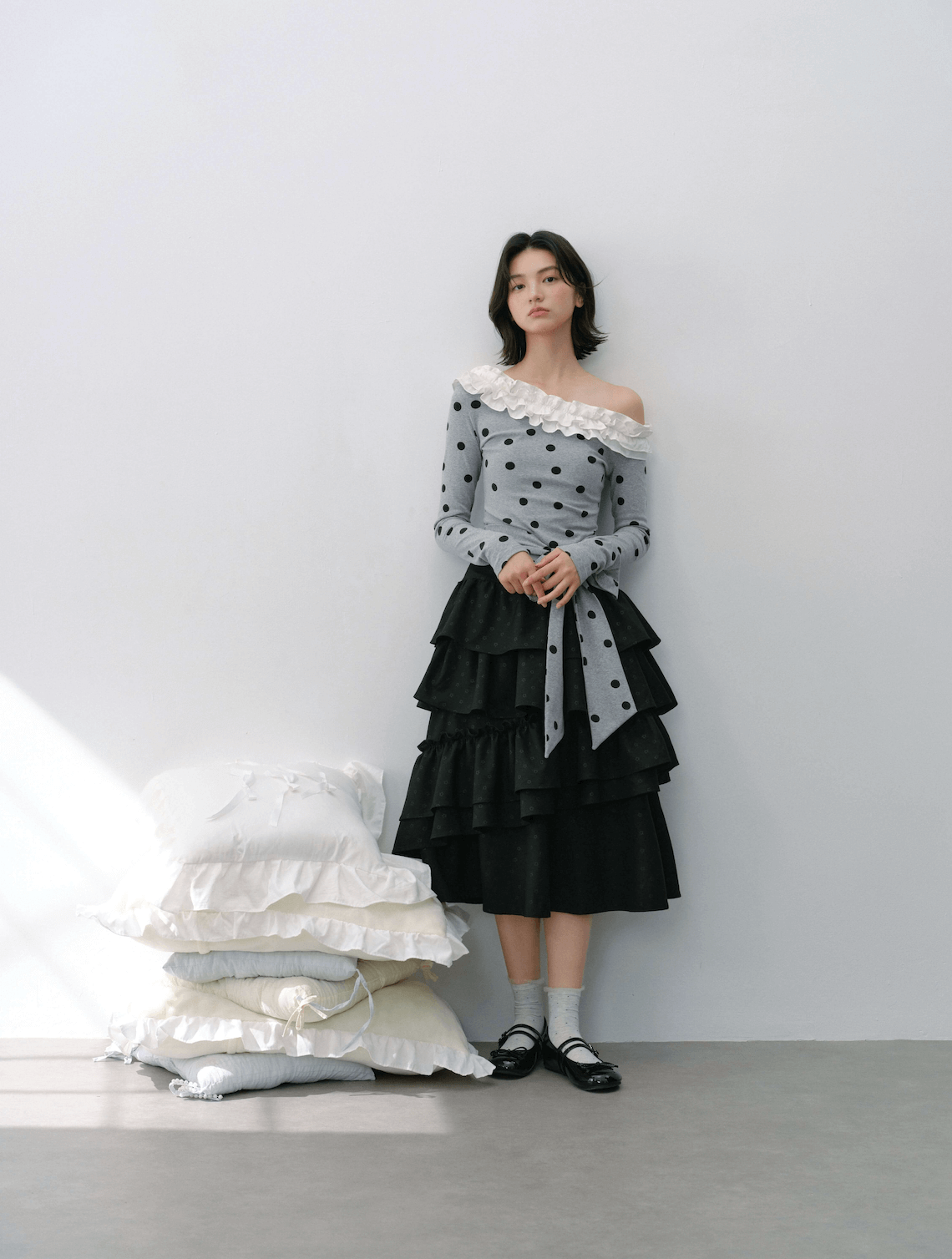 Graceful Volume Flare Skirt（全2色）