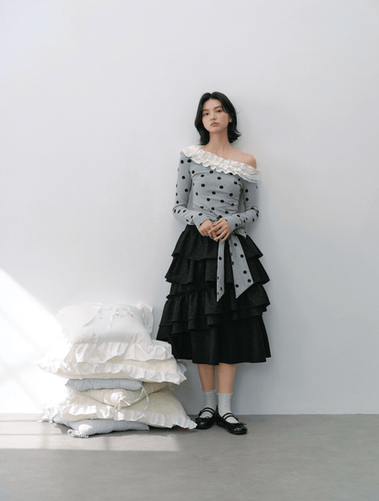 Graceful Volume Flare Skirt（全2色）