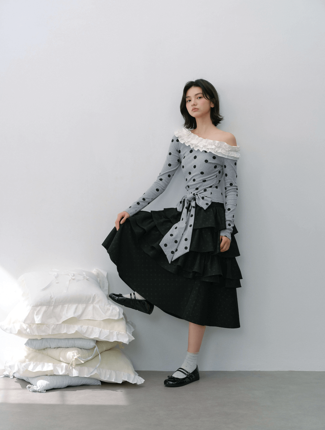 Graceful Volume Flare Skirt（全2色）
