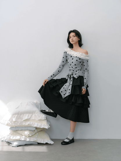 Graceful Volume Flare Skirt（全2色）
