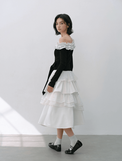 Graceful Volume Flare Skirt（全2色）