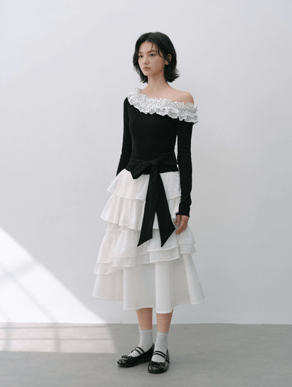 Graceful Volume Flare Skirt（全2色）