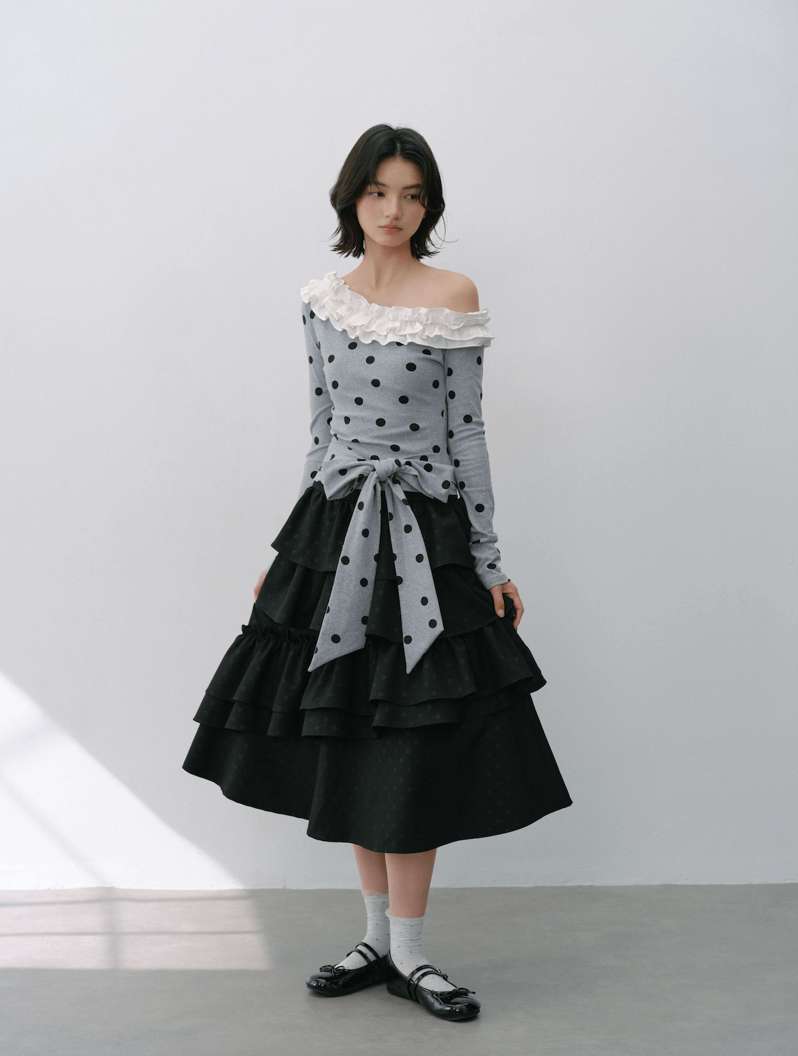 Graceful Volume Flare Skirt（全2色）