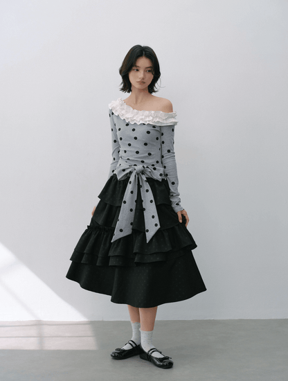 Graceful Volume Flare Skirt（全2色）