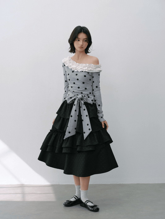 Graceful Volume Flare Skirt（全2色）