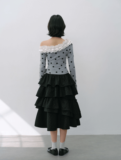 Graceful Volume Flare Skirt（全2色）