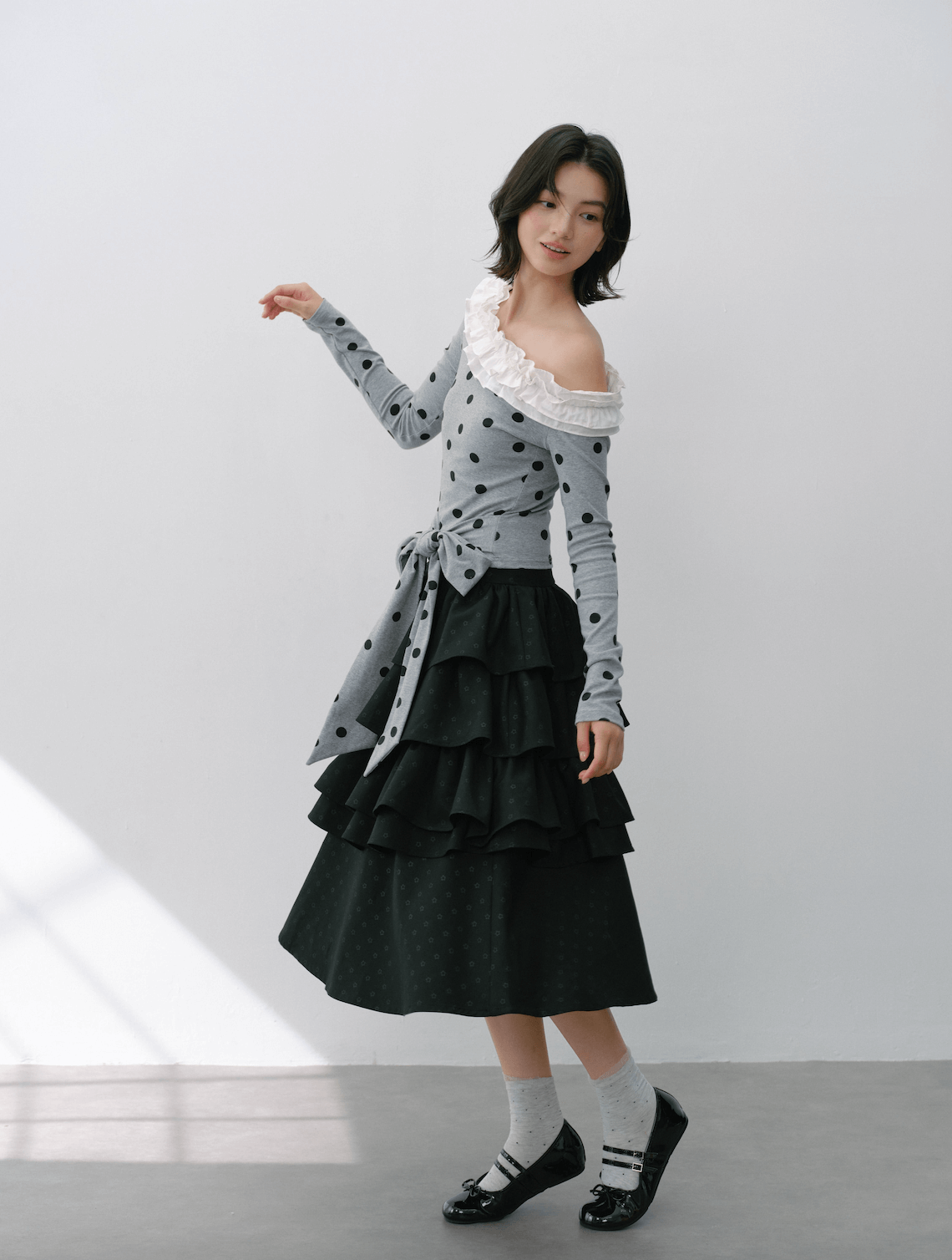 Graceful Volume Flare Skirt（全2色）
