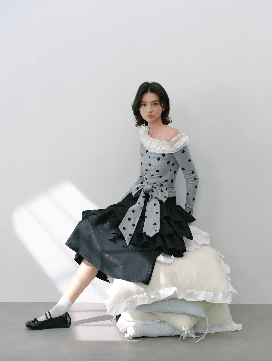 Graceful Volume Flare Skirt（全2色）