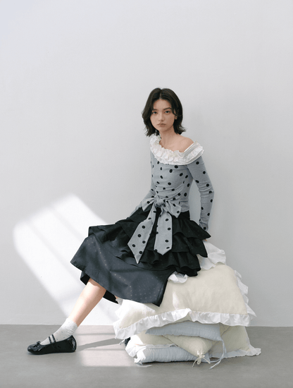 Graceful Volume Flare Skirt（全2色）