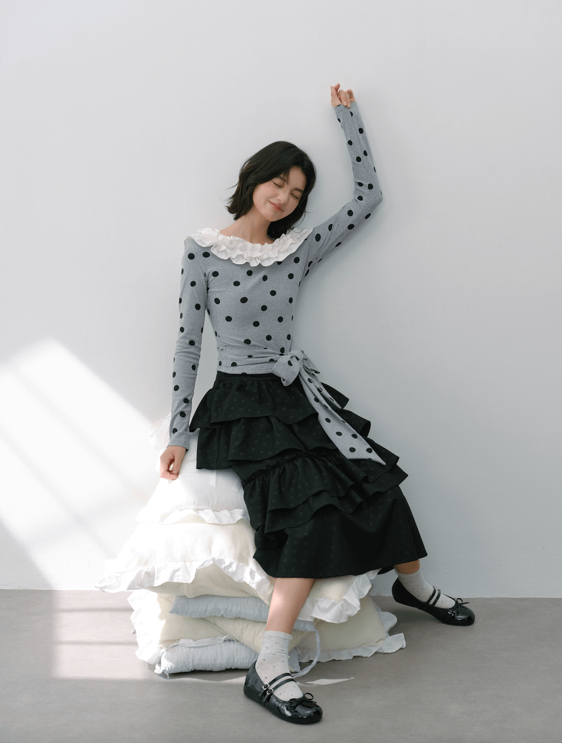Graceful Volume Flare Skirt（全2色）