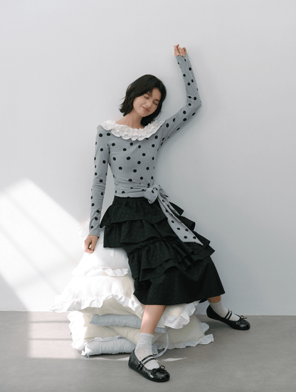Graceful Volume Flare Skirt（全2色）
