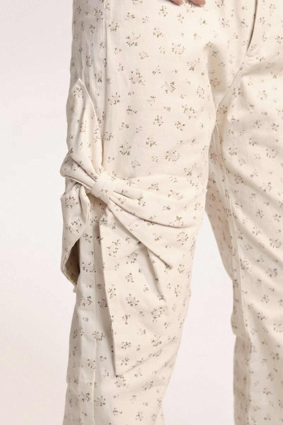 Flower & Big Ribbon Girly Pants