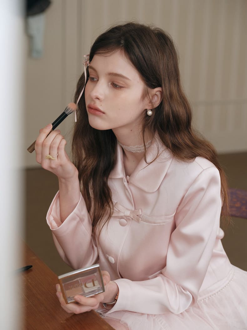 Elegance Pink Cropped Jacket / Camisole Dress