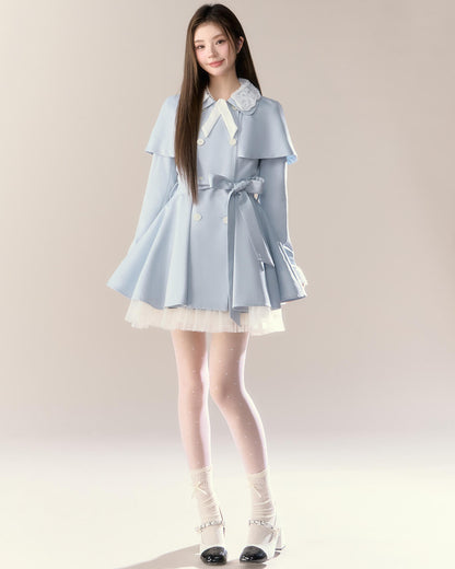 Romantic Cape Flare Dress Coat（全2色）