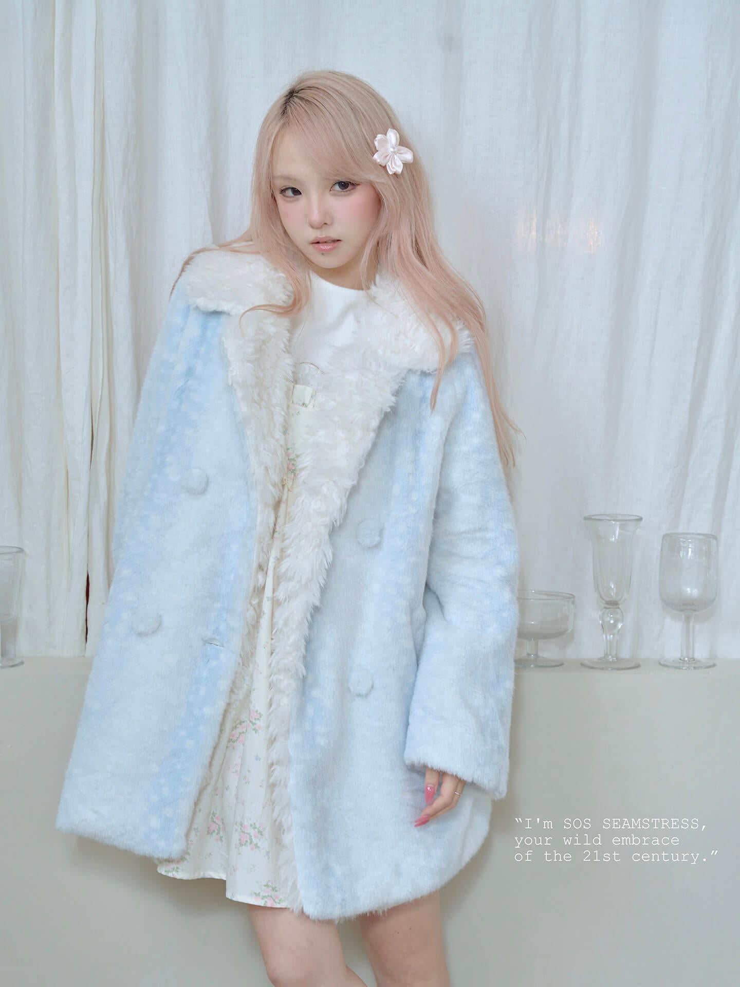 Frosty Mist Faux Fur Coat