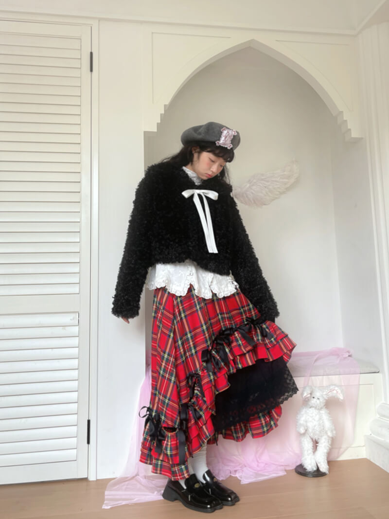 Sugar Fluff Ribbon Collar Jacket（全2色）