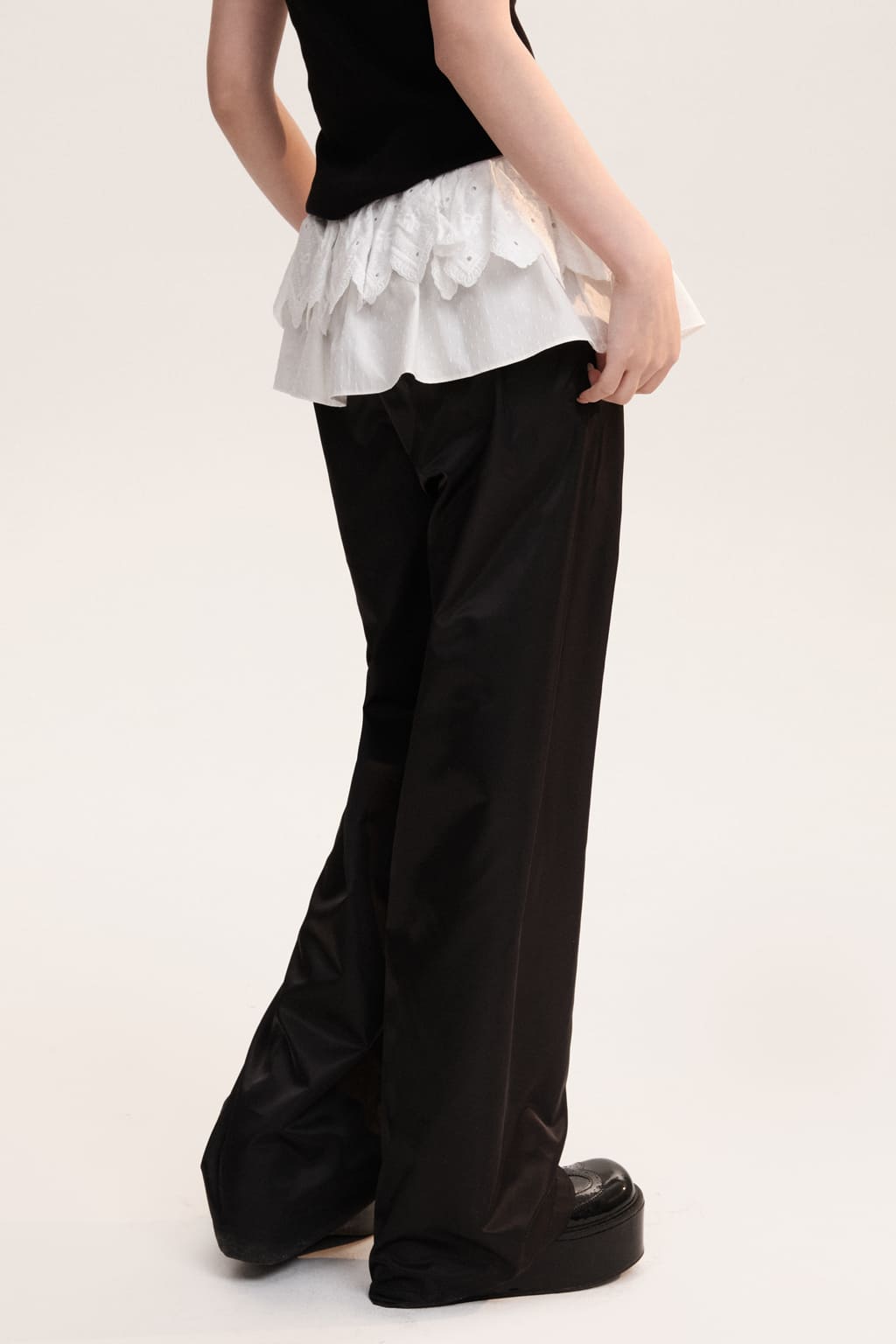 Tiered Frill Accent Pants