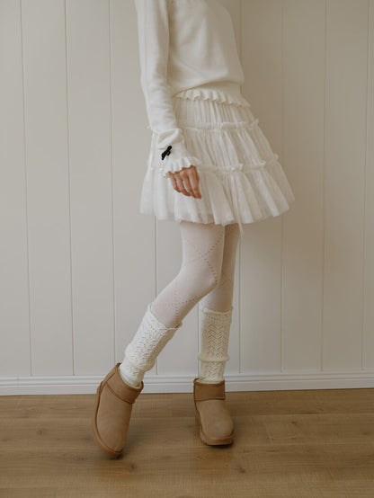 Dreamy Sheer Ribbon Mini Skirt