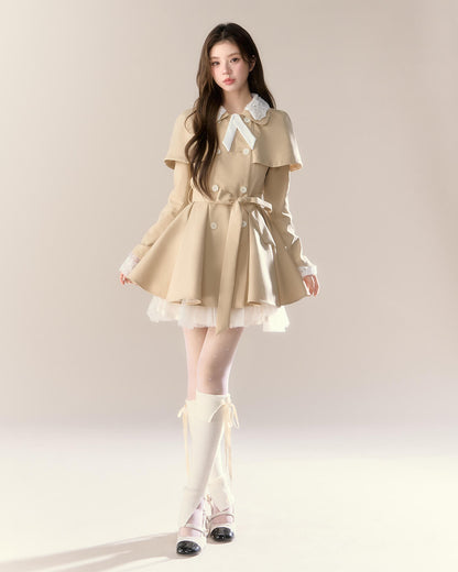 Romantic Cape Flare Dress Coat（全2色）