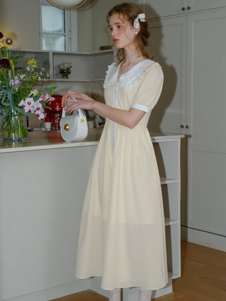 Country Classic Lace Collar Dress