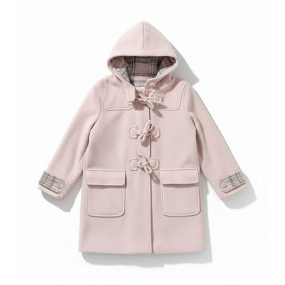 Cozy Plaid-Lined Duffle Coat