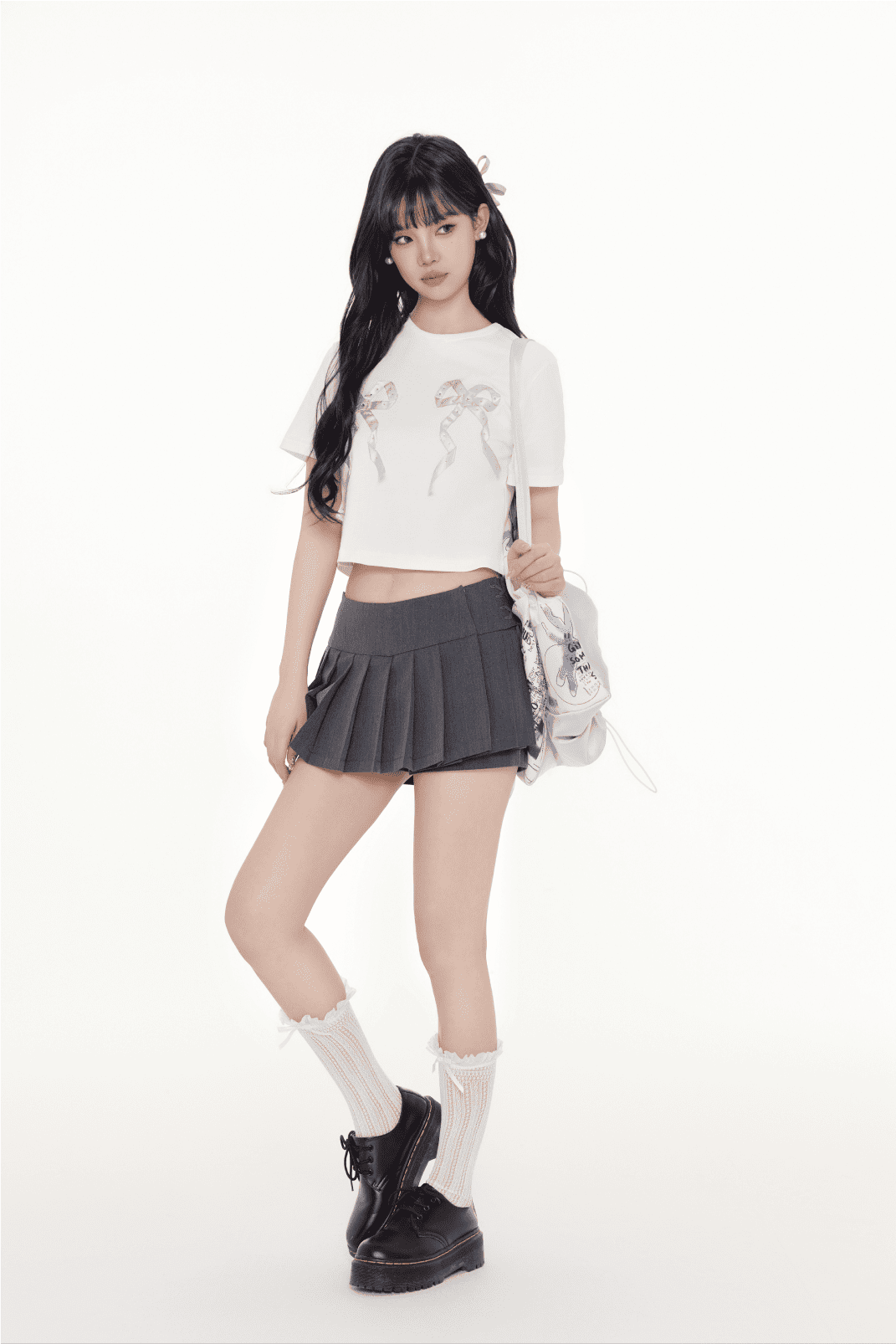 Sweet Double Ribbon T-shirt（全2色）