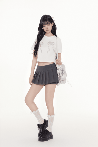 Sweet Double Ribbon T-shirt（全2色）