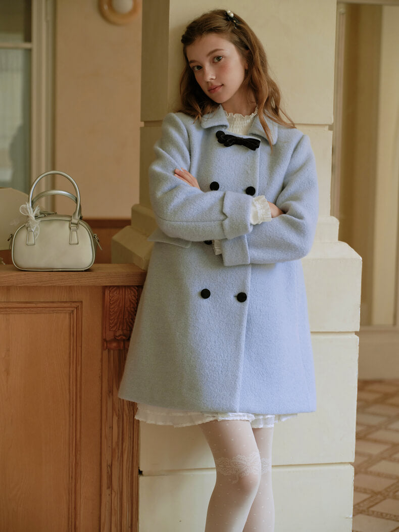 Crystal Mist Double-Breasted Coat