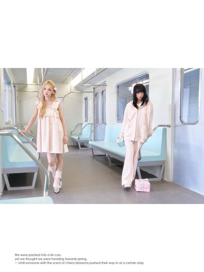 Grace Floral Ribbon Shoulder Dress