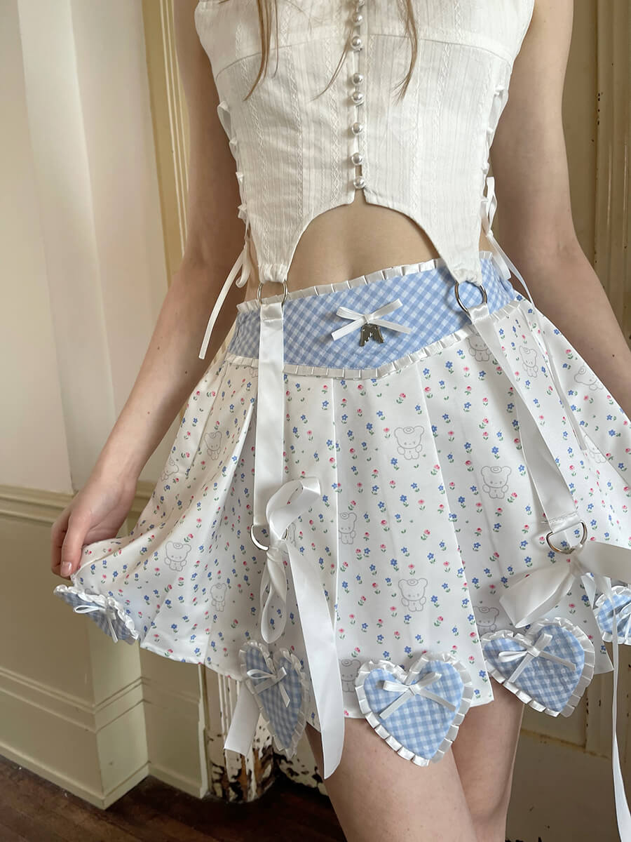 Sugar Pop Heart Ribbon Skirt
