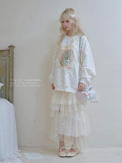 Celestial Lace Tiered Skirt